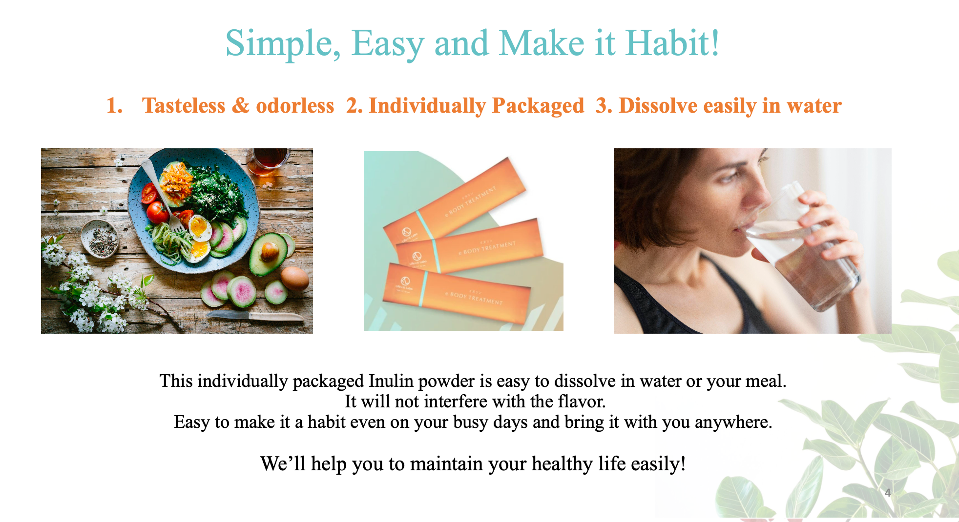 High Purity Inulin e Body Treatment Supplement 6g x 30 sticks (English package)  Life×it Labo Made in Japan