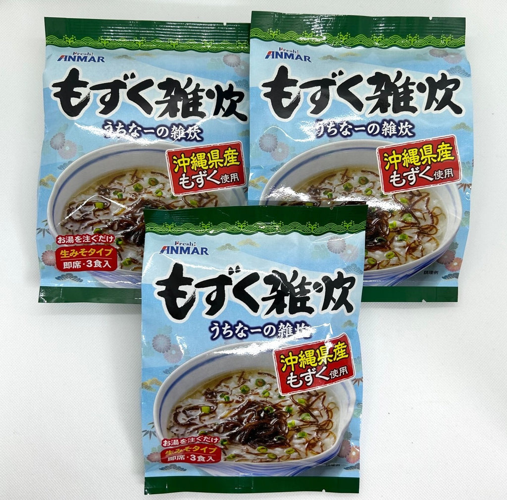 Okinawa MOZUKU Seaweed Zosui Rice Gruel Miso flavor soup without cup 3 ...